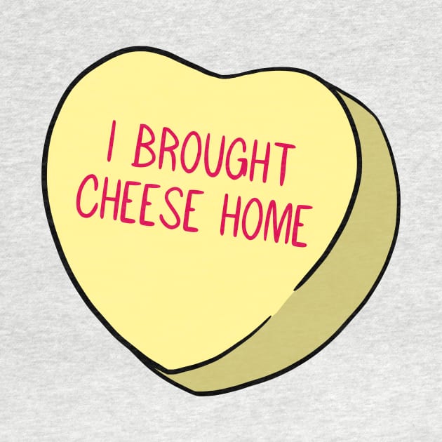 Funny Candy Heart Cheese by Crystal Ro